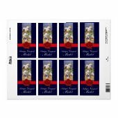 ANTIEK GRAPE VINEYARD HARVEST WAX SEAL MONOGRAM ETIKET (Full Sheet)