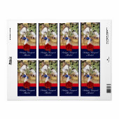 ANTIEK GRAPE VINEYARD HARVEST WAX SEAL MONOGRAM ETIKET (Full Sheet)