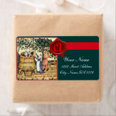 ANTIEK GRAPE VINEYARD HARVEST WAX SEAL MONOGRAM ETIKET (Insitu)