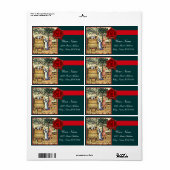 ANTIEK GRAPE VINEYARD HARVEST WAX SEAL MONOGRAM ETIKET (Full Sheet)
