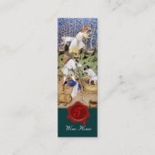 ANTIEK GRAPE VINEYARD HARVEST WAX SEAL MONOGRAM MINI VISITEKAARTJE (Achterkant)