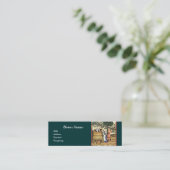 ANTIEK GRAPE VINEYARD HARVEST WAX SEAL MONOGRAM MINI VISITEKAARTJE (Staand voorkant)