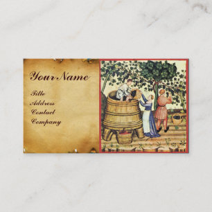 ANTIEK GRAPE VINEYARD HARVEST WAX SEAL MONOGRAM VISITEKAARTJE