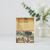 ANTIEK GRAPE VINEYARD HARVEST WAX SEAL MONOGRAM VISITEKAARTJE (Staand voorkant)