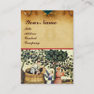 ANTIEK GRAPE VINEYARD HARVEST WAX SEAL MONOGRAM VISITEKAARTJE