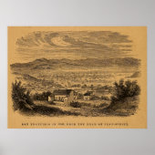 Antiek gravering in San Francisco Poster (Voorkant)
