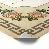 Antiek Grieks certificaat voor het huwelijk met Fl Poster (Hoek)