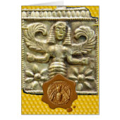 ANTIEK GRIEKS HONEY BEELD GODDESS Brown Wax Seal (Voorkant)