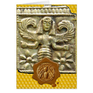 ANTIEK GRIEKS HONEY BEELD GODDESS Brown Wax Seal