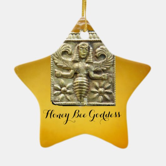 ANTIEK GRIEKS HONEY BEELD GODDESS STAR KERAMISCH ORNAMENT (Achterkant)