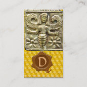 ANTIEK GRIEKS HONEY BEELD GODDESS WAX SEAL MONOGRA VISITEKAARTJE (Achterkant)