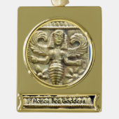 ANTIEK GRIEKS HONEY IS GODESS VERGULD BANNER ORNAMENT (Voorkant)