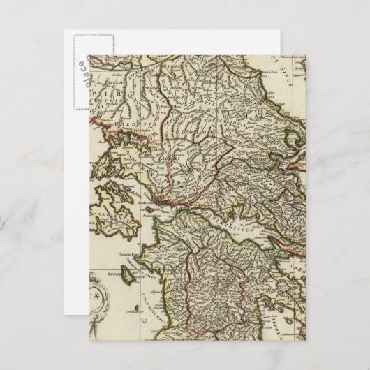 Antiek Griekse kaart (Voorkant / Achterkant)