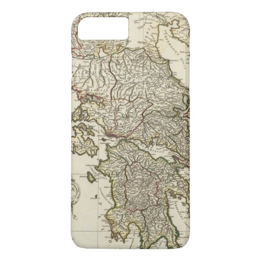 Antiek Griekse kaart Case-Mate iPhone Case (Achterkant)