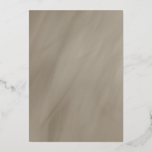 antiek grijs goudlijst troupografie bruiloft goud folie uitnodiging (Achterkant)