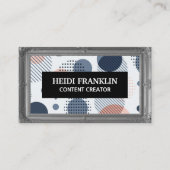 Antiek grijs Lijst | Abstracte geometrische achter Visitekaartje (Voorkant)