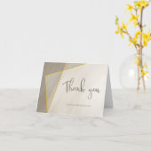 antiek grijs lijst moderne bruiloft bedankt kaart (Gele Bloem)