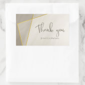 antiek grijs modern gouden lijst rechthoekige sticker (Tas)