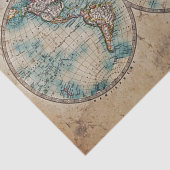 antiek, grijs, , wereld, kaart, met de hand gekleu tissuepapier (Detail)