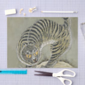 Antiek grijze tijger Minhwa Tissuepapier (Craft)