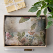 Antiek grillige bloemendame Ephemera boeket Tissuepapier (Geschenk)