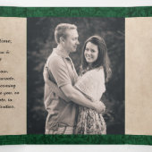 Antiek groen boek sprookje bruiloft foto drieluik uitnodiging (Binnenkant midden)