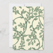 Antiek Groen Engels Ivy Wedding Kaart (Achterkant)