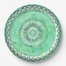 Antiek groen glas zonnestraal nep China