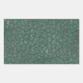 Antiek groen kunstleder rechthoekige sticker (Voorkant)