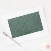 Antiek groen kunstleder rechthoekige sticker (Envelop)