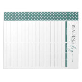 Antiek Groen Lezen Logpagina's Notitieblok (Voorkant)