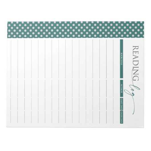 Antiek Groen Lezen Logpagina's Notitieblok (Voorkant)