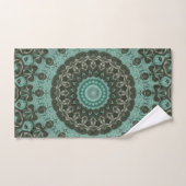 Antiek groen mandala patroonontwerp bad handdoek (Handdoek)