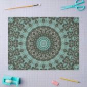 Antiek groen mandala patroonontwerp tissuepapier (Craft)