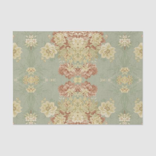 Antiek groene afdrukken tissuepapier (Voorkant)