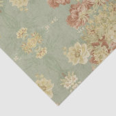 Antiek groene afdrukken tissuepapier (Detail)