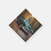 Antiek groene auto servet (Hoek)