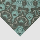 Antiek groene mandala patroon ontwerp tissuepapier (Detail)