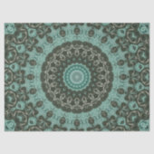 Antiek groene mandala patroon ontwerp tissuepapier (Voorkant)