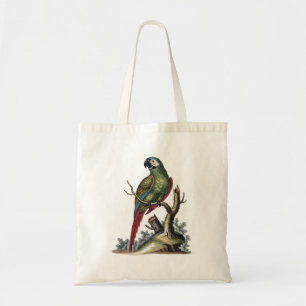 Antiek groene papegaai tote bag