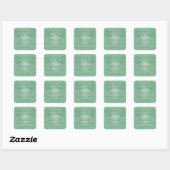 Antiek Groene Rozen Bruiloft Sticker (Vel)