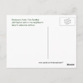 Antiek Groene Tractor briefkaart- aanpassen Briefkaart (Achterkant)