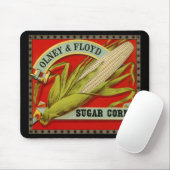 Antiek groentelabel, Olney & Floyd Sugar Corn Muismat (Met muis)