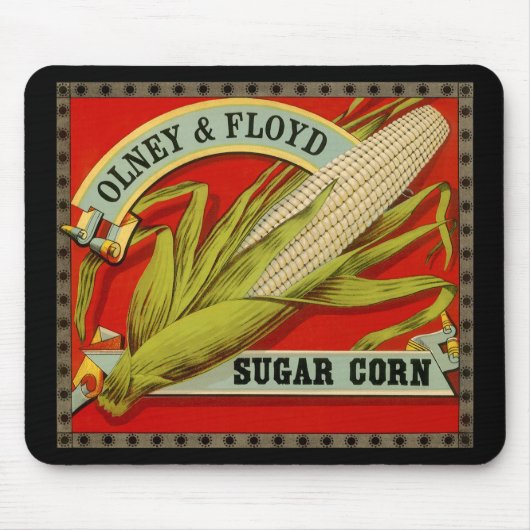 Antiek groentelabel, Olney & Floyd Sugar Corn Muismat (Voorkant)
