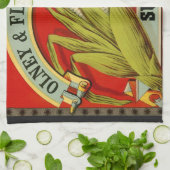 Antiek groentelabel, Olney & Floyd Sugar Corn Theedoek (Gevouwen)