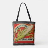 Antiek groentelabel, Olney & Floyd Sugar Corn Tote Bag (Achterkant)