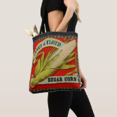 Antiek groentelabel, Olney & Floyd Sugar Corn Tote Bag (Dichtbij)