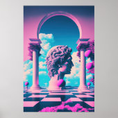 Antiek grootsheid: Vaporwave Exploration of Beauty Poster (Voorkant)