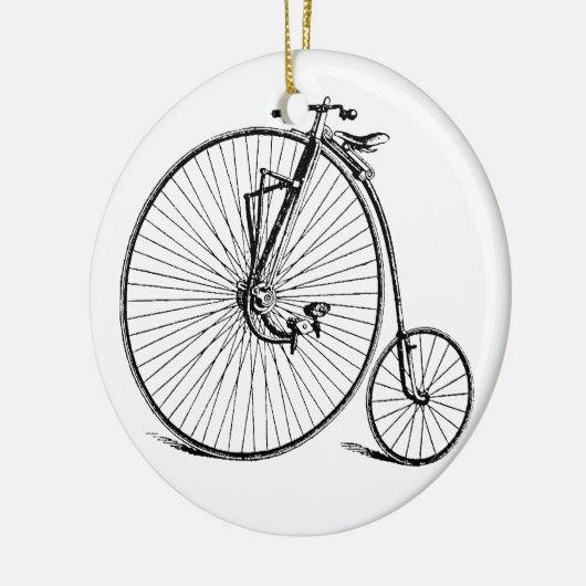  Antiek grote fiets Keramisch Ornament (Links)