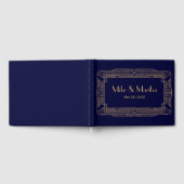 Antiek Grote Gatsby Art Deco bruiloft gastenboek (Volledig)